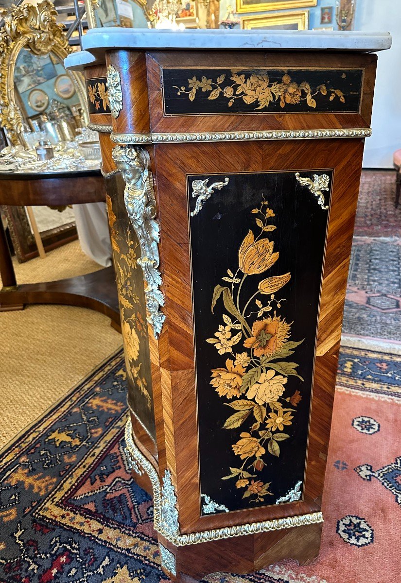 Furniture  One Door Marquetry Napoleon III Period-photo-3