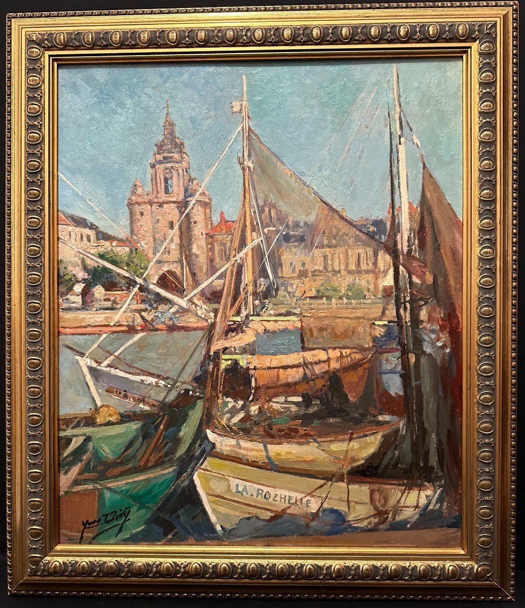 Tableau Port De La Rochelle La Grosse Horloge Par Yves Diey