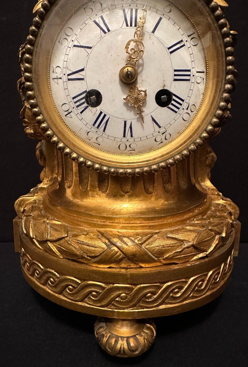 Gilt Bronze Clock With Cupid Decor, Napoleon III Period, Mid-19th Century-photo-4