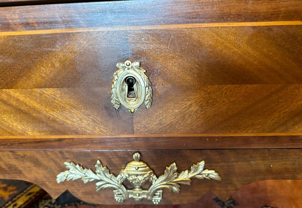 Small Lady's Secretary, Louis XVI Style, Mahogany Marquetry, Late 19th Century-photo-6