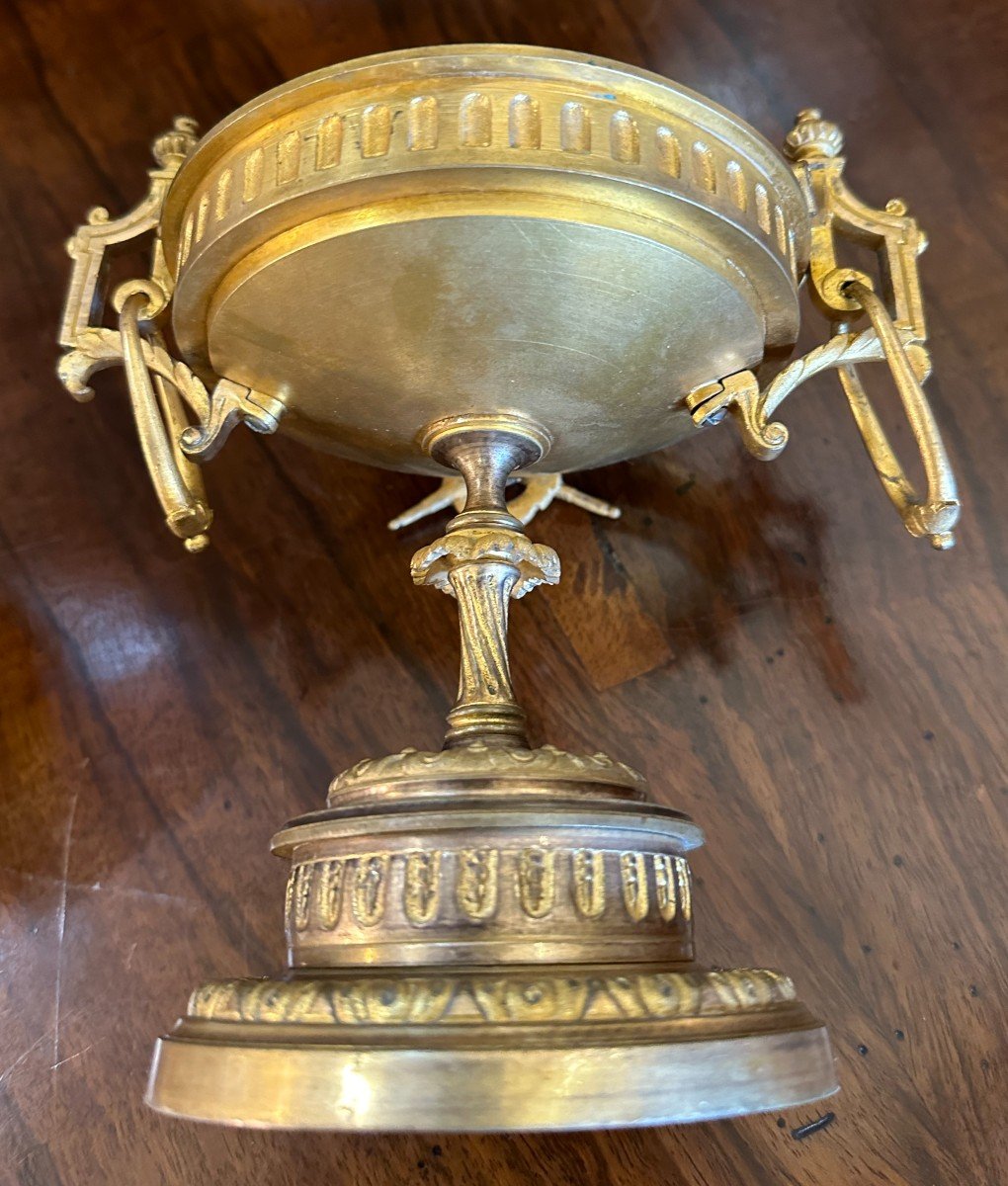 Pair Of Gilt Bronze Cups Napoleon III Period 19th Century-photo-6