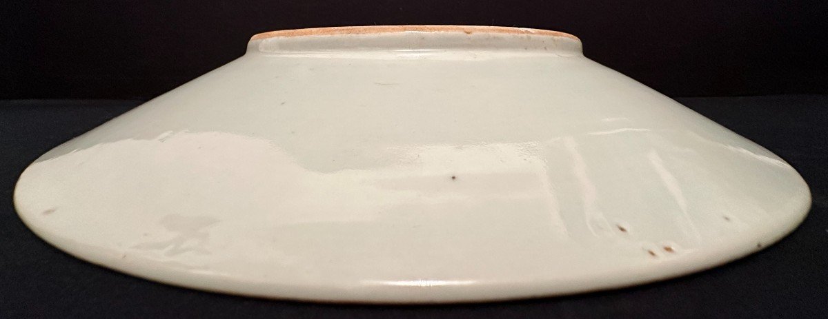 Chine Grand Plat Creux Porcelaine  En Émaux De Canton Fin XIXème-photo-7