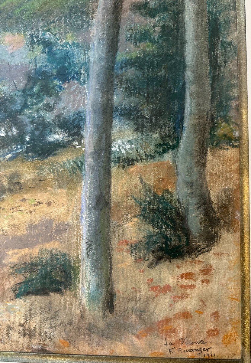 Grand Dessin Au Pastel La Vicomté à Dinard Bretagne Par Francis Bellanger 1911-photo-5