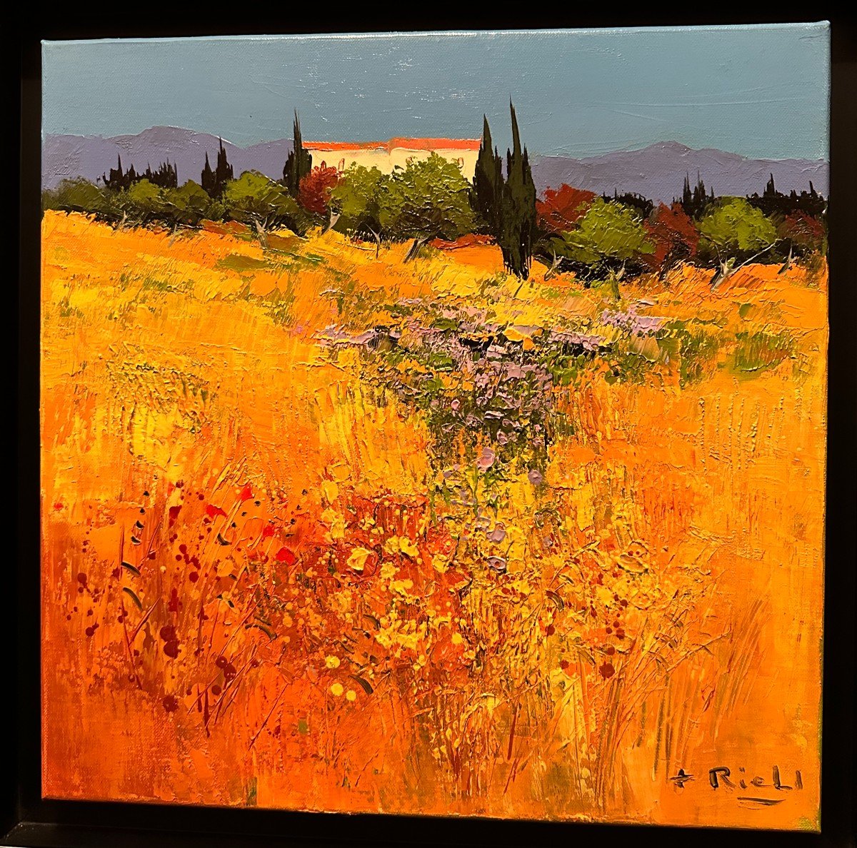 Tableau Mas Fleuri En Provence Par Francis Riehl XXème-photo-2