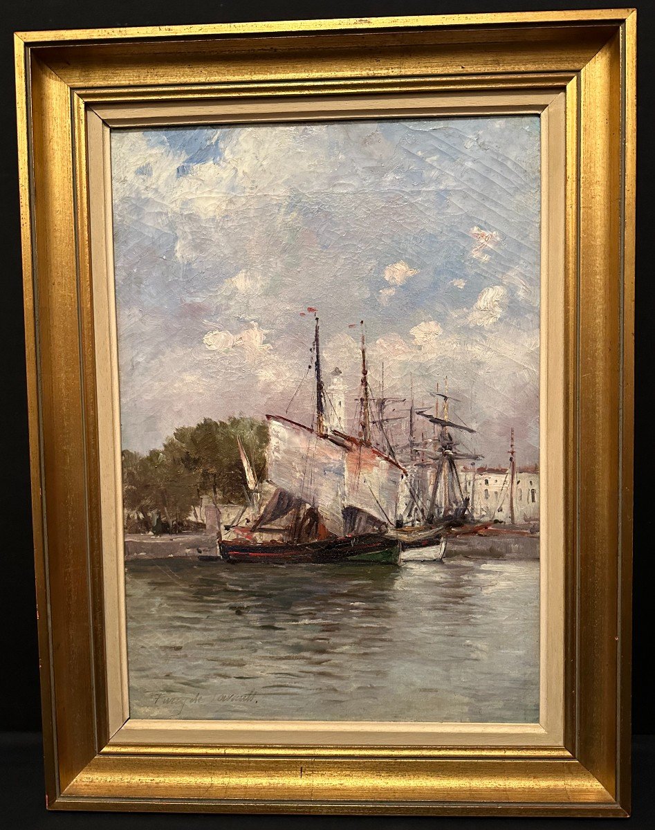 Tableau Port De La Rochelle Bassin Des Yachts Par Furcy De Lavault