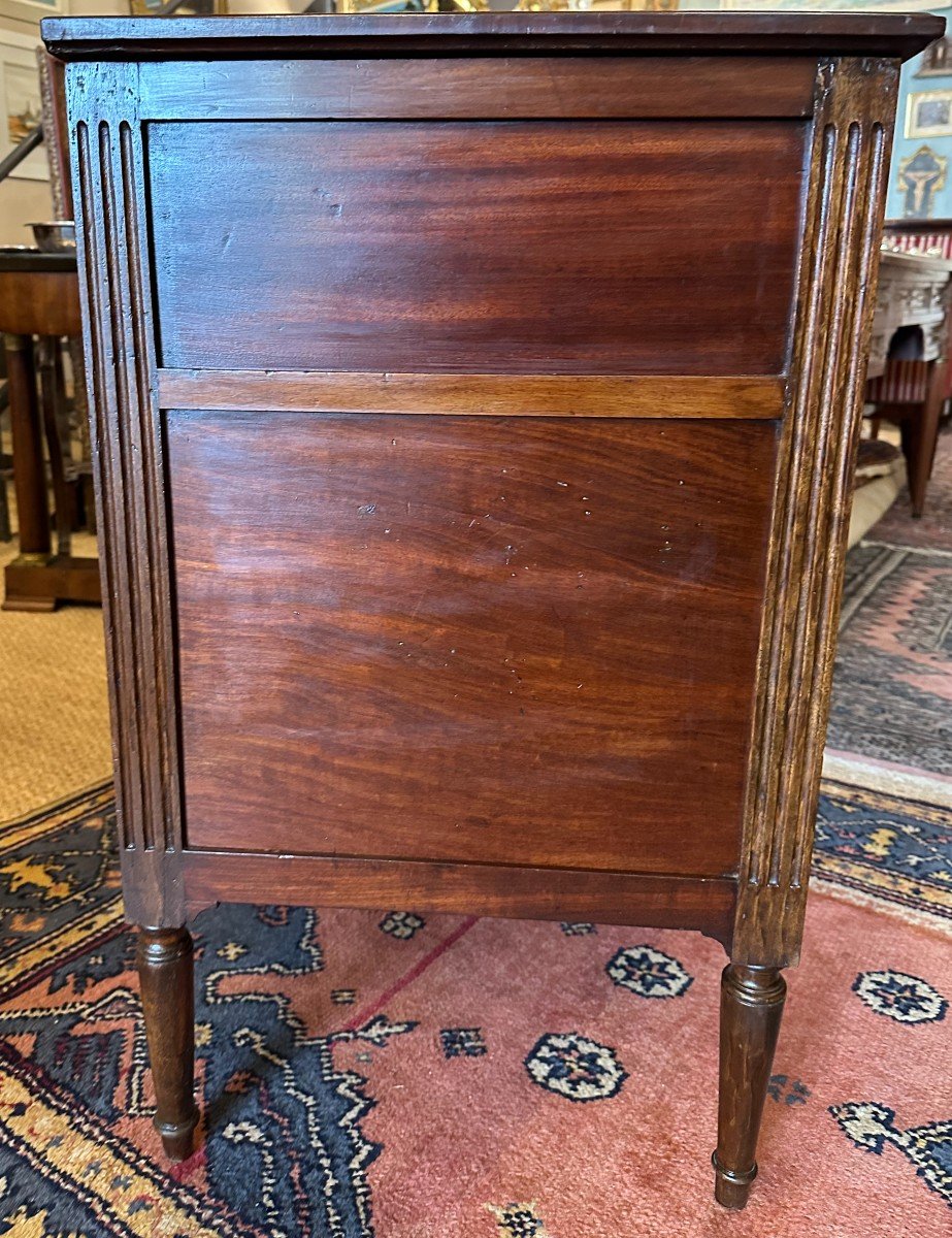 Small Louis XVI Chest Of Drawers In Mahogany And Lemon Wood, Late 18th Century-photo-5