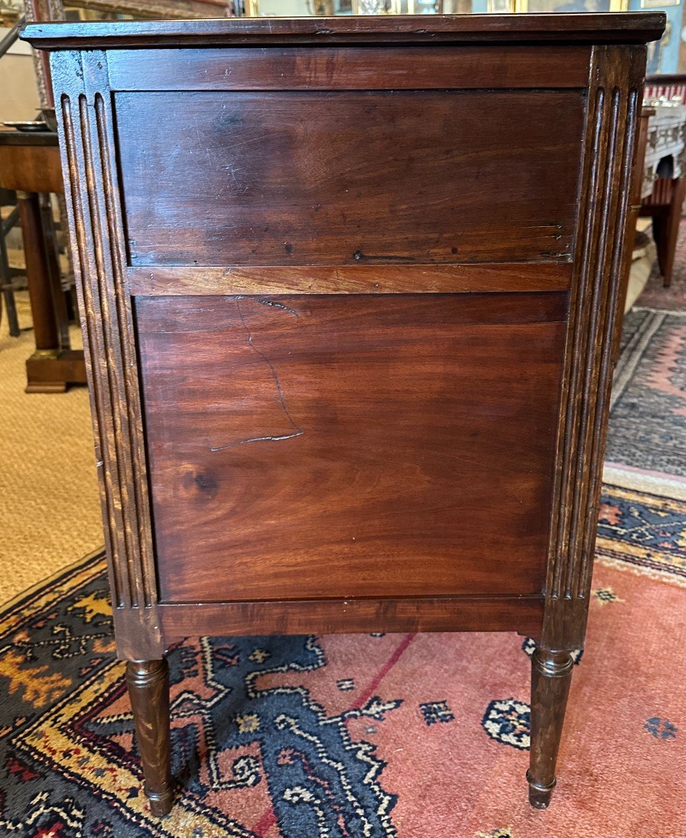 Small Louis XVI Chest Of Drawers In Mahogany And Lemon Wood, Late 18th Century-photo-6