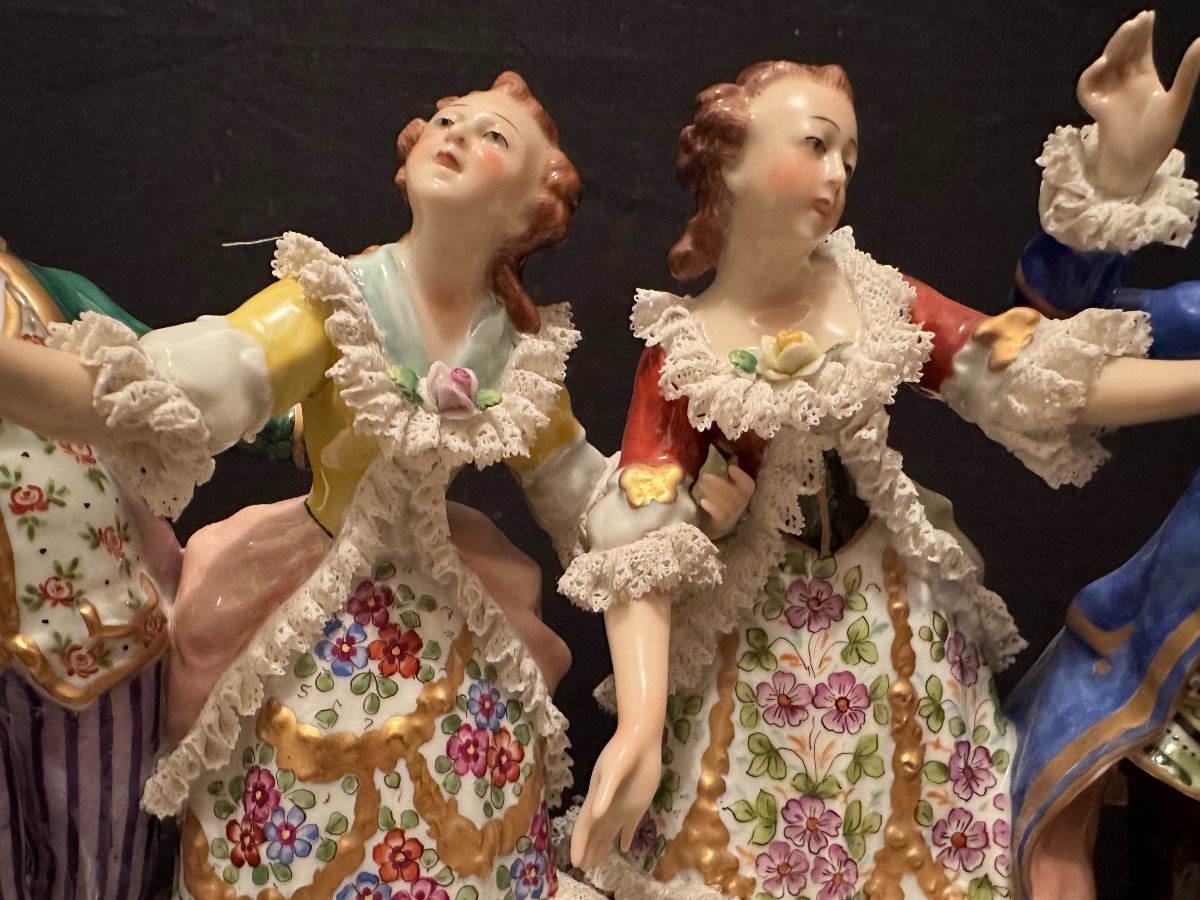 Important Porcelain Group By Sitzendorf Saxony Germany-photo-6