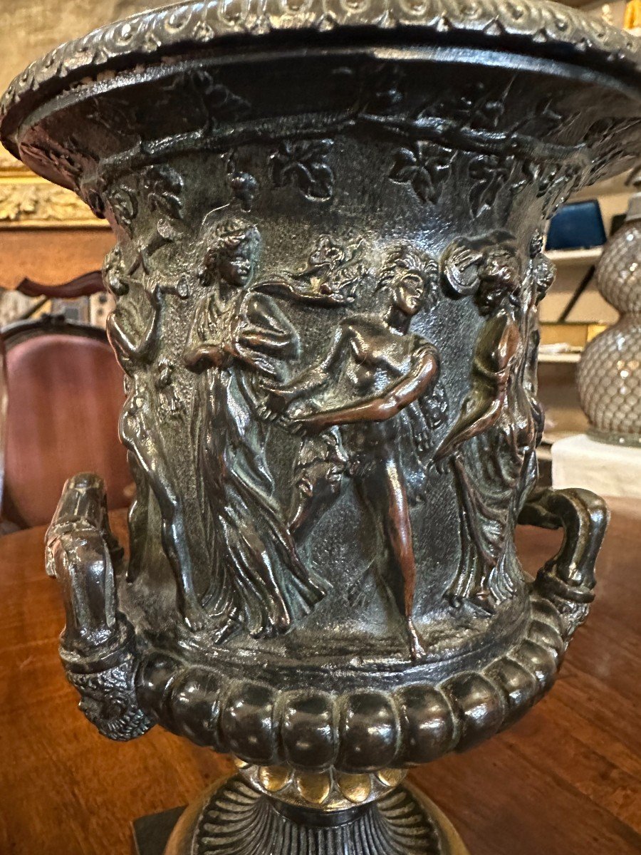 Paire De Vases Médicis En Bronze à l'Antique Société Des Bronzes De Paris Fondeur Fin XIXème-photo-2