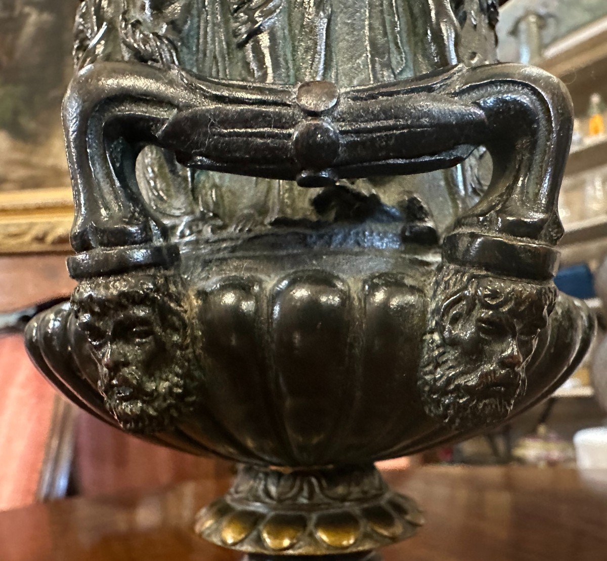 Paire De Vases Médicis En Bronze à l'Antique Société Des Bronzes De Paris Fondeur Fin XIXème-photo-4