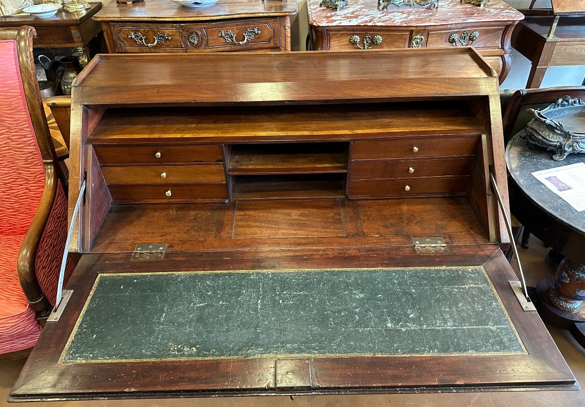 Commode Scriban Meuble De Port Louis XVI Acajou Époque XVIIIème-photo-2