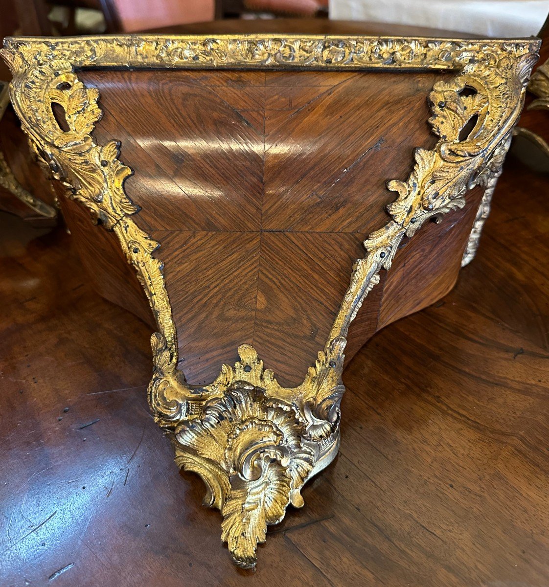 Cartel d'Applique Et Sa Console Style Louis XV d'Après Moisy Époque Napoléon III 78 cm-photo-6