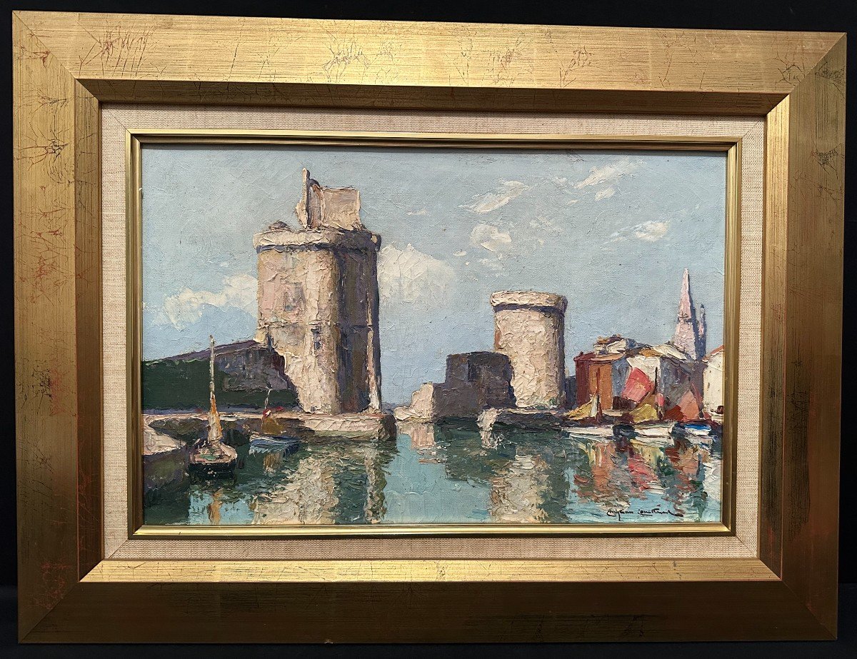 Tableau Port De La Rochelle Par Christian Couillaud