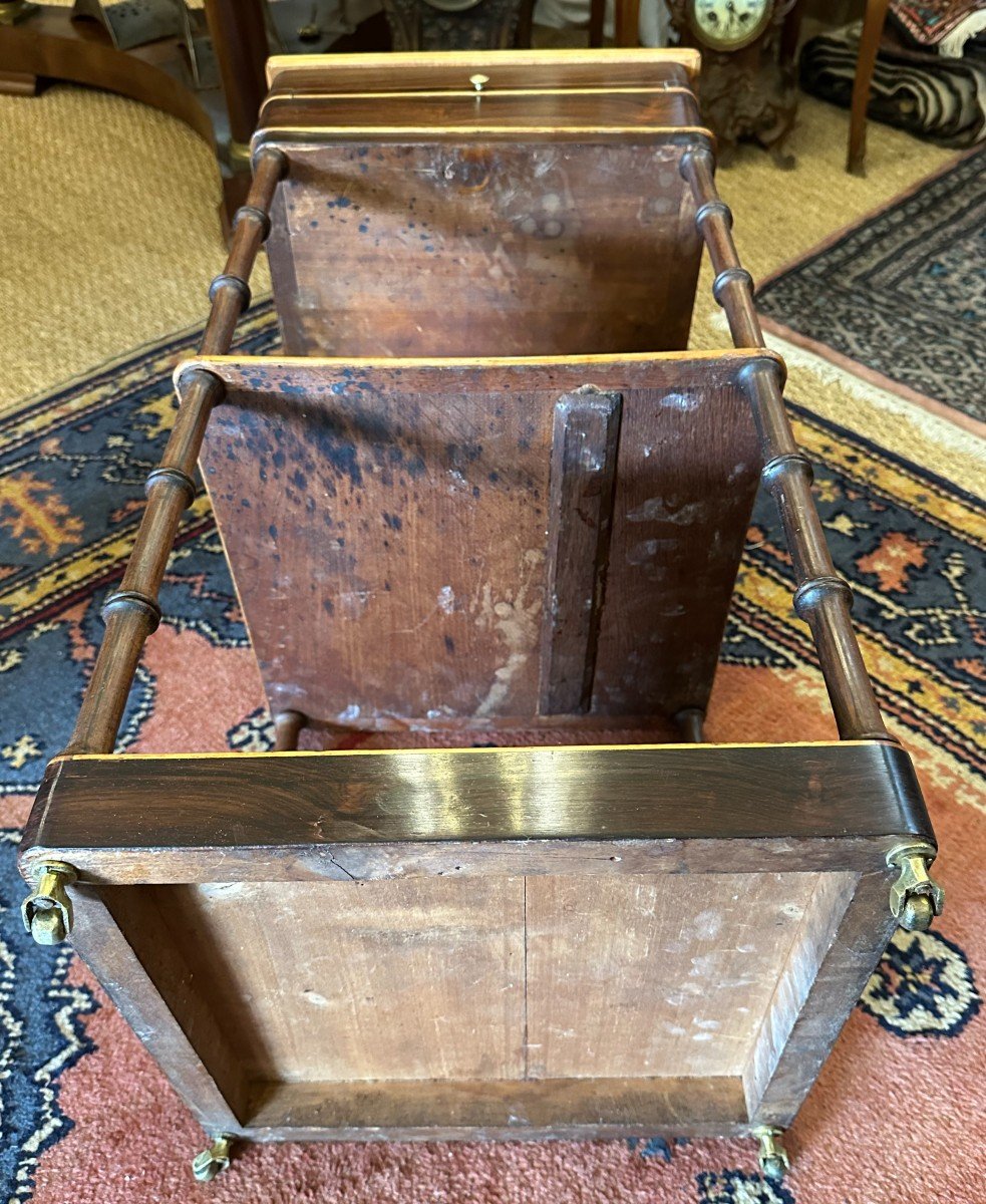 Watercolourist's Table Marquetry Rosewood And Lemonwood Restoration Period Circa 1830-photo-8