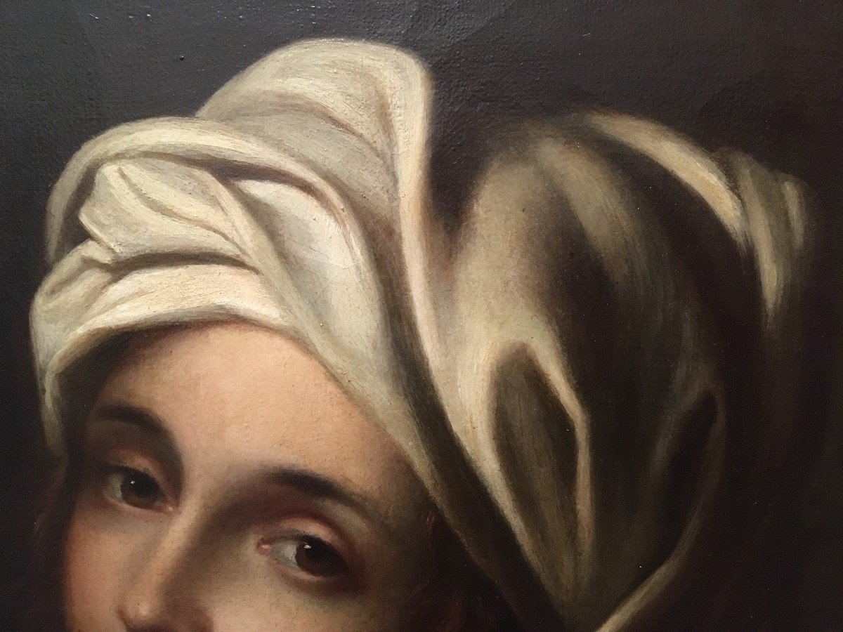 école Italienne Du XIXème Siècle  Portrait De La Cenci d'Après Guido Reni-photo-2