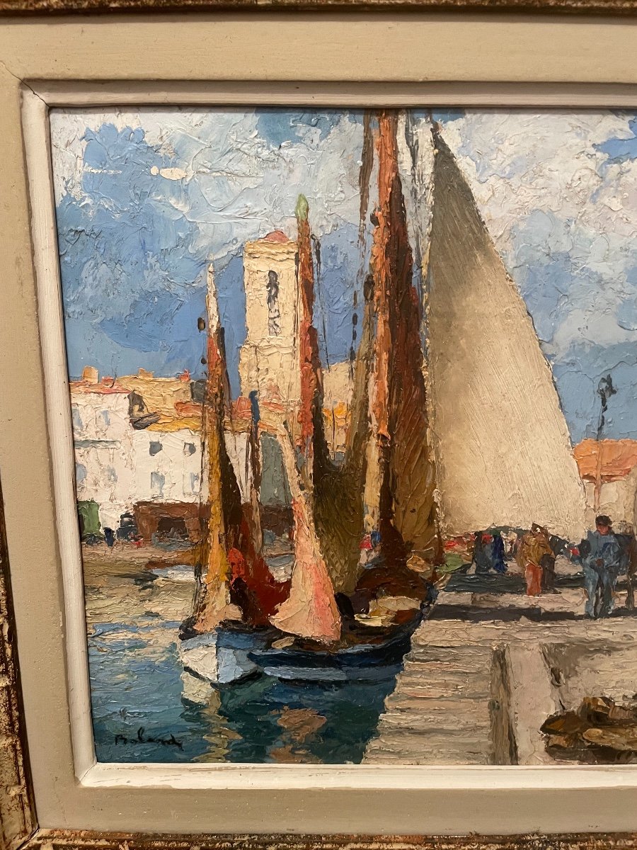 Tableau Port De La Rochelle Par Gaston Balande-photo-3