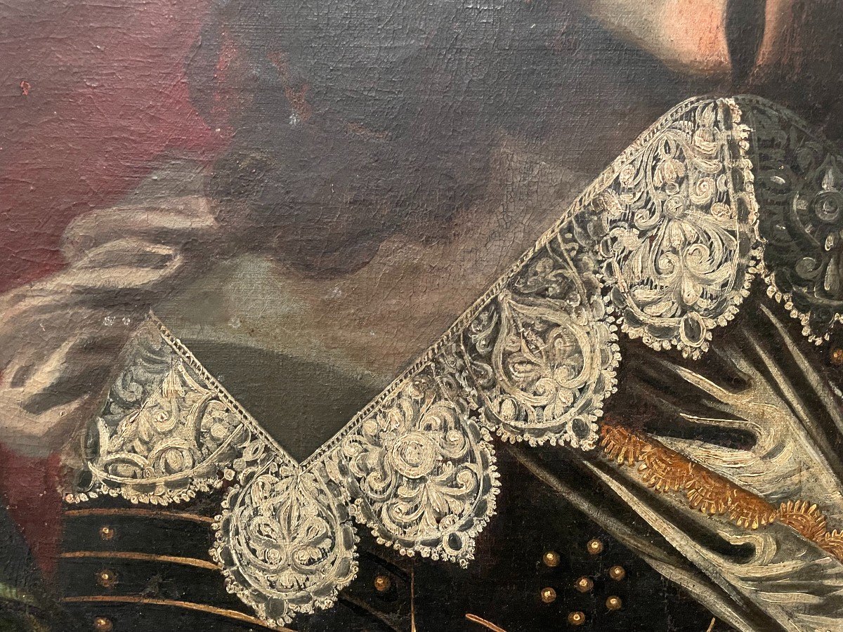 Louis XIII Portrait Painting In Armor Eighteenth Century-photo-7