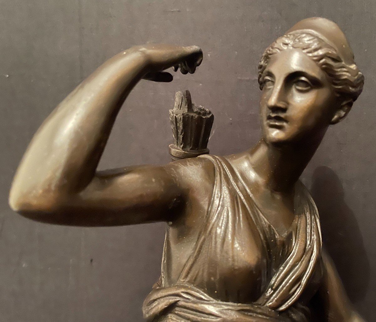 Bronze Diane De Versailles Fonte XIXème Musée Du Louvre-photo-2