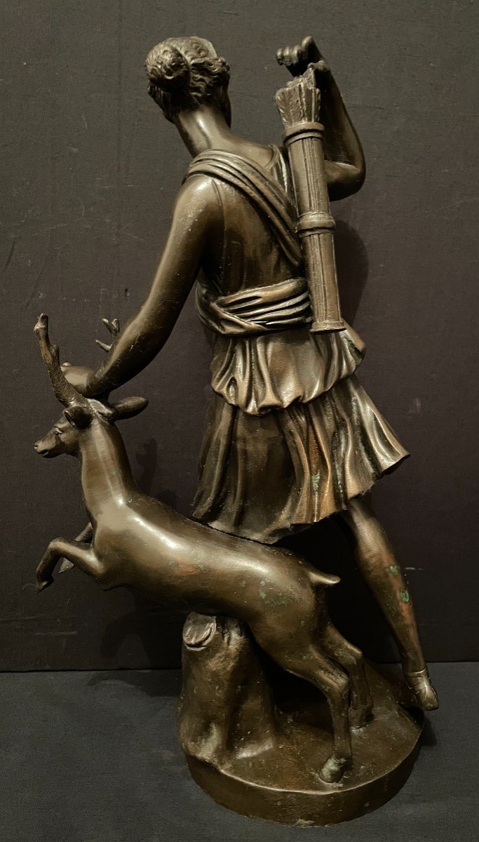 Bronze Diane De Versailles Fonte XIXème Musée Du Louvre-photo-2