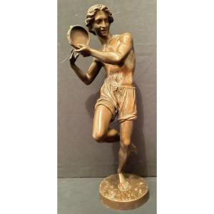 Bronze Le Danseur Napolitain Par F Duret XIXème