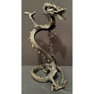 Chine Indochine Dragon En Bronze 47 Cm Fin XIXème