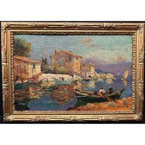 Painting Les Martigues By Henri Olive Said Olive Des Martigues