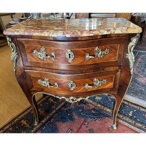 Petite Commode Louis XV Parisienne Marqueterie Époque XVIIIème