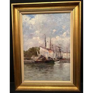 Tableau Port De La Rochelle Bassin Des Yachts Par Furcy De Lavault