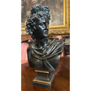 Bronze Bust Of The Apollo Belvedere, Paris Bronze Society, Founder, Late 19th Century 