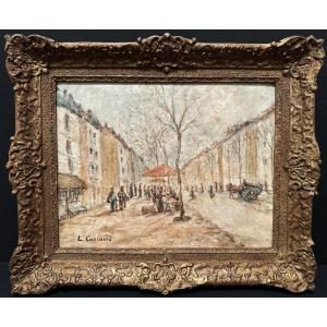 Louis Hilaire Carrand Painting Market Scene Boulevard De La Croix-rousse In Lyon