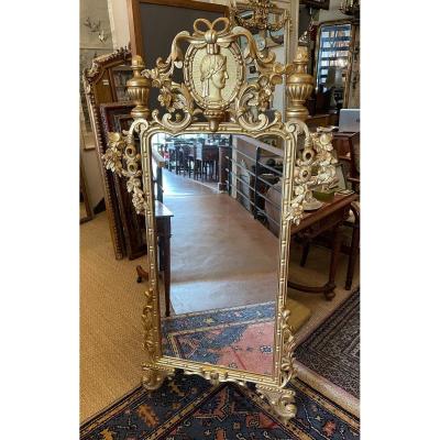 Mirror In Golden Wood 156 Cm Napoleon III Nineteenth