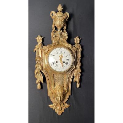 Louis XVI Style Applique Cartel Gilt Bronze Napoleon III Nineteenth Century