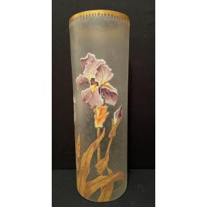 Legras Montjoye Cristallerie De Saint Denis Art Nouveau Iris Vase Circa 1900