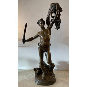 Large Bronze Statue 100 Cm Jason And The Golden Fleece By Lanson Fonte Susse Nineteenth Century