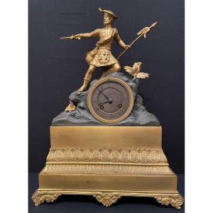 Scottish Gilt Bronze Clock In Arms Restoration Period 1830