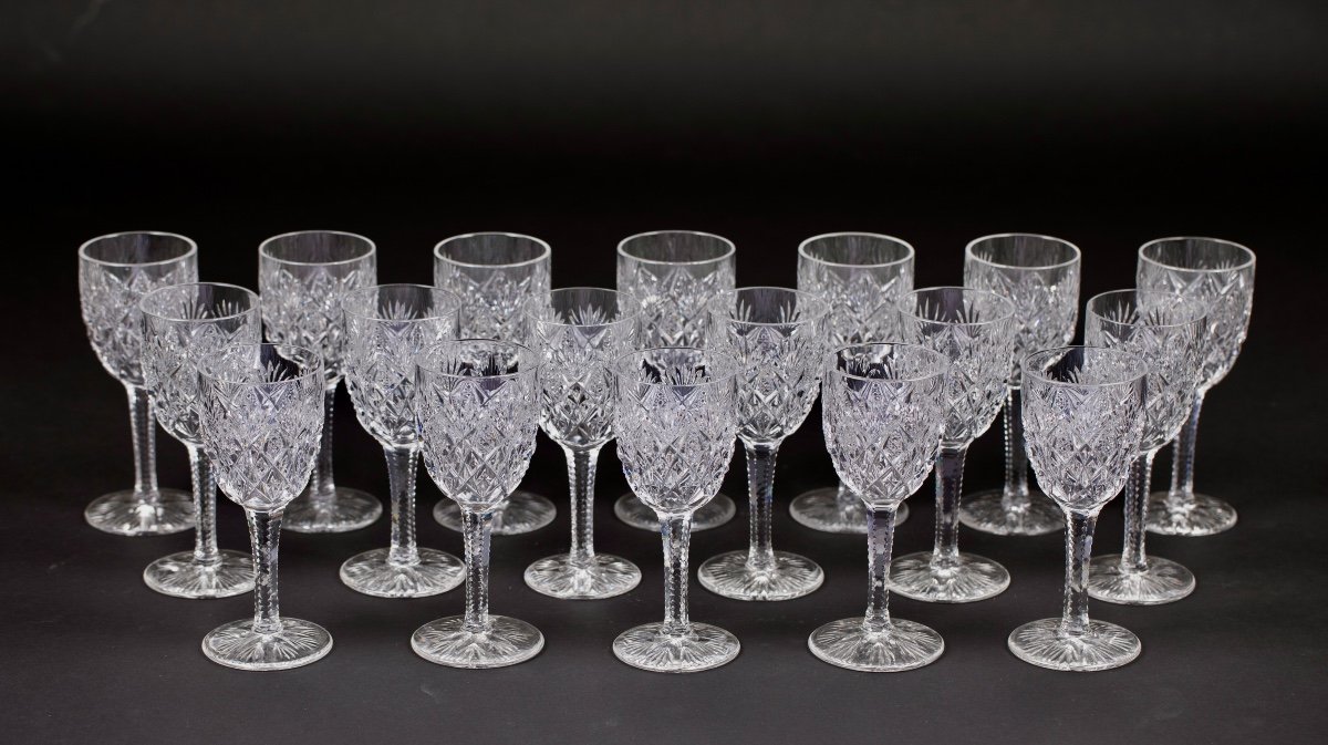 Cristallerie Saint Louis, 18 Glasses Model "florence"-photo-1