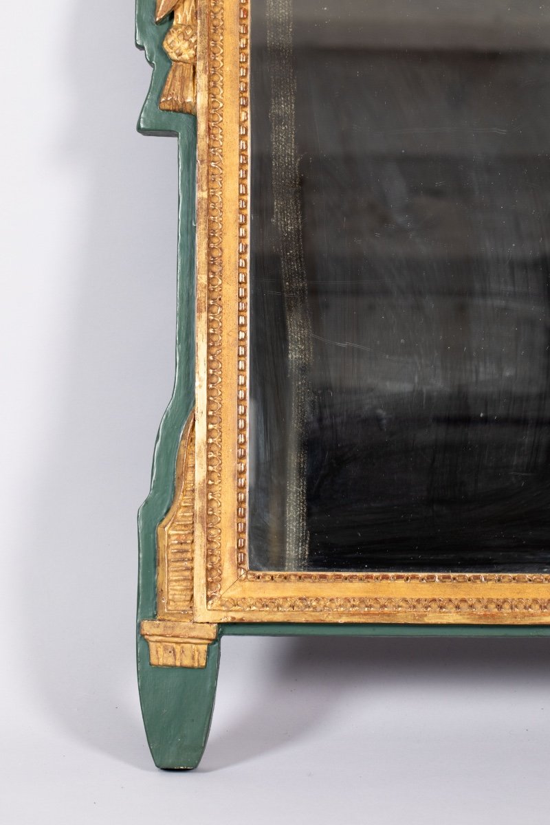 Miroir En Bois Doré d'époque Louis XVI-photo-3