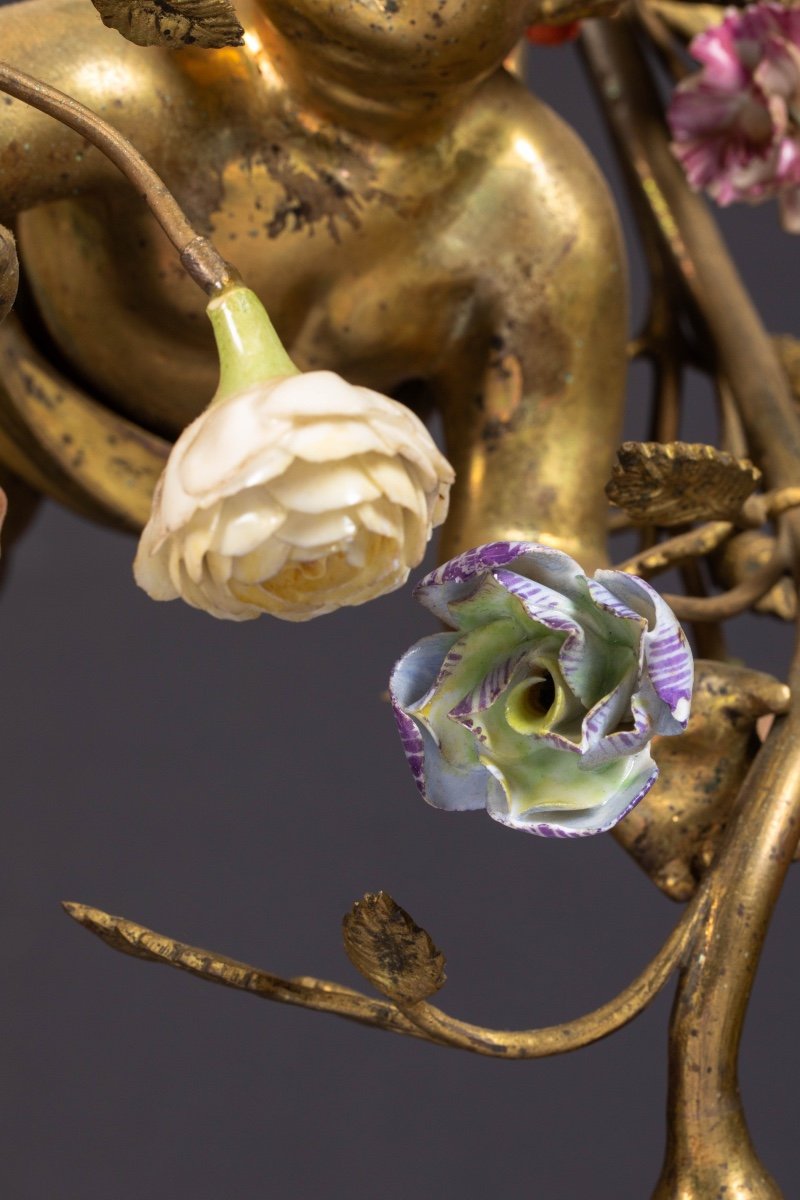 Chandelier In Chiseled And Gilded Bronze -photo-5