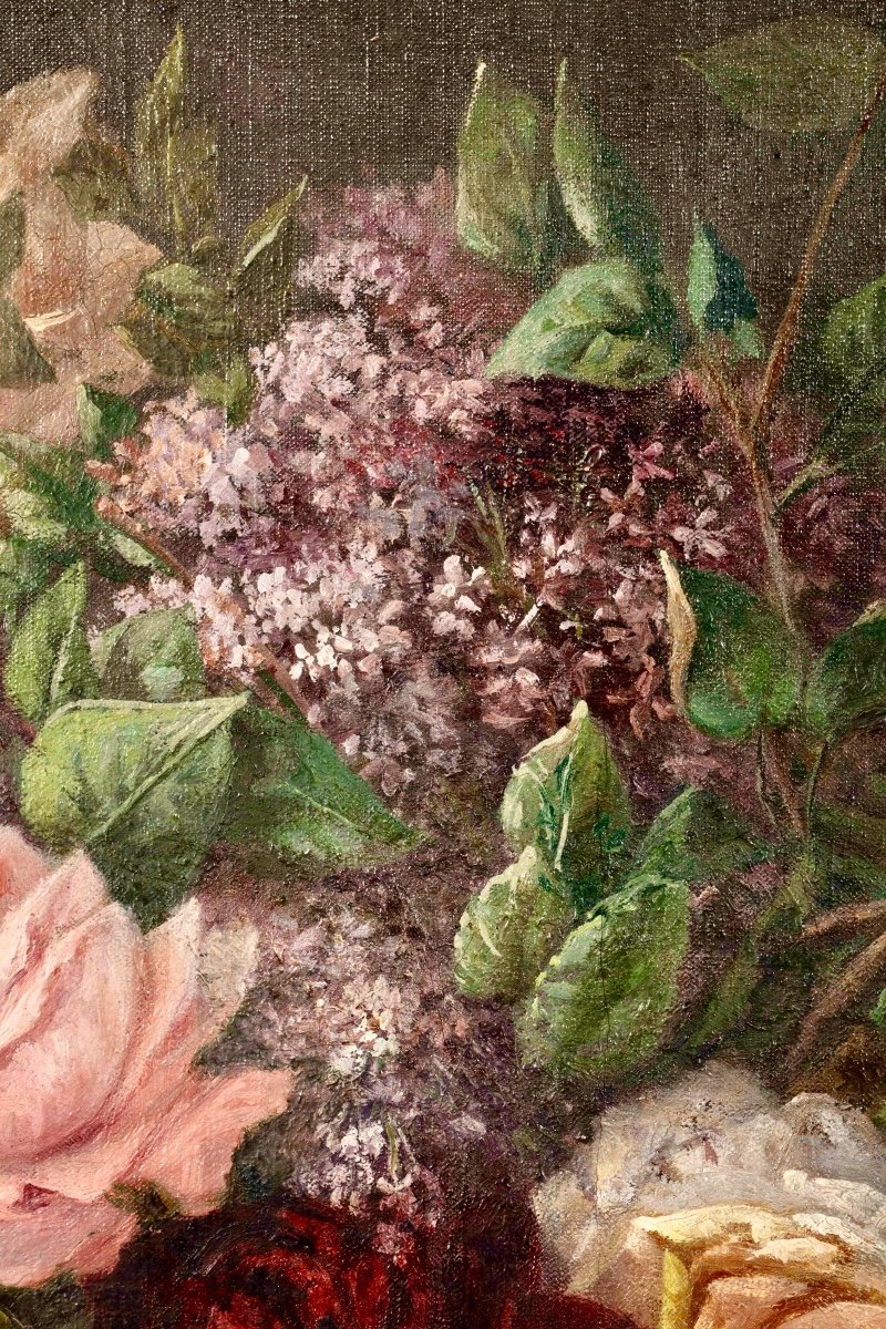 Renals 19th Century. Still Life With Lilacs And Roses -photo-7