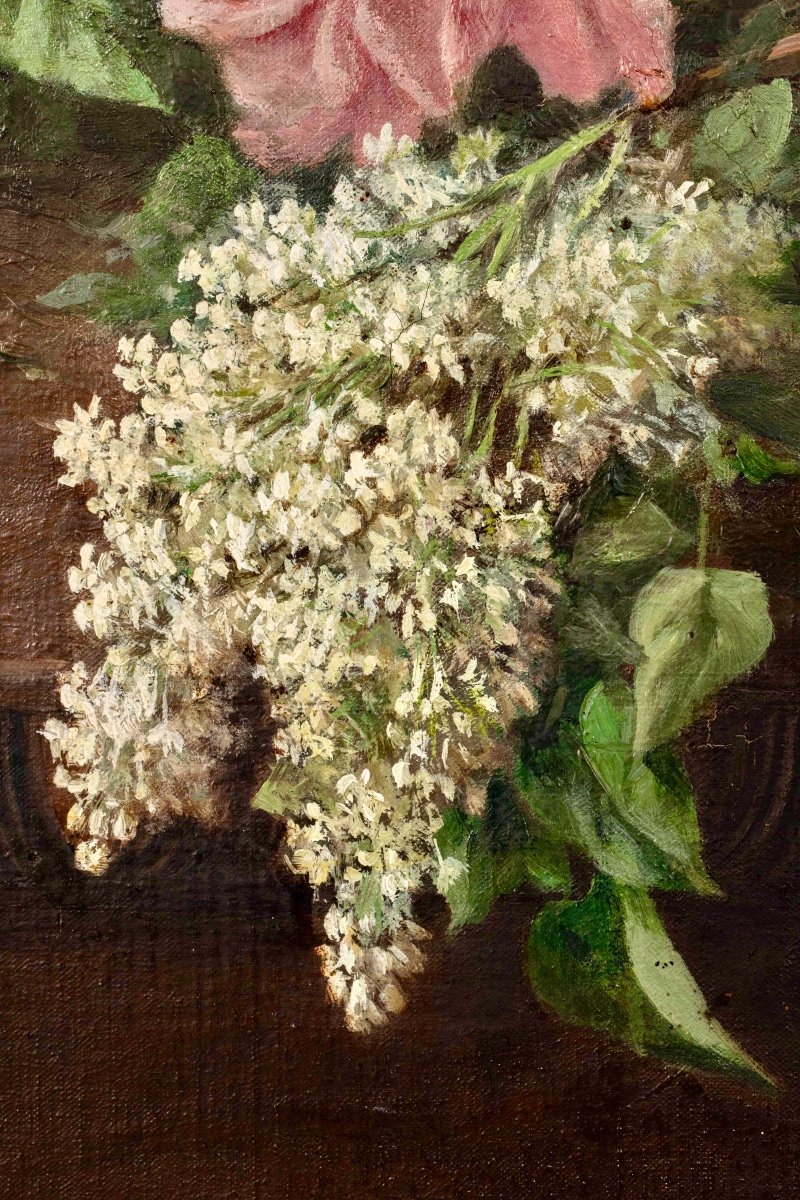 Renals 19th Century. Still Life With Lilacs And Roses -photo-8