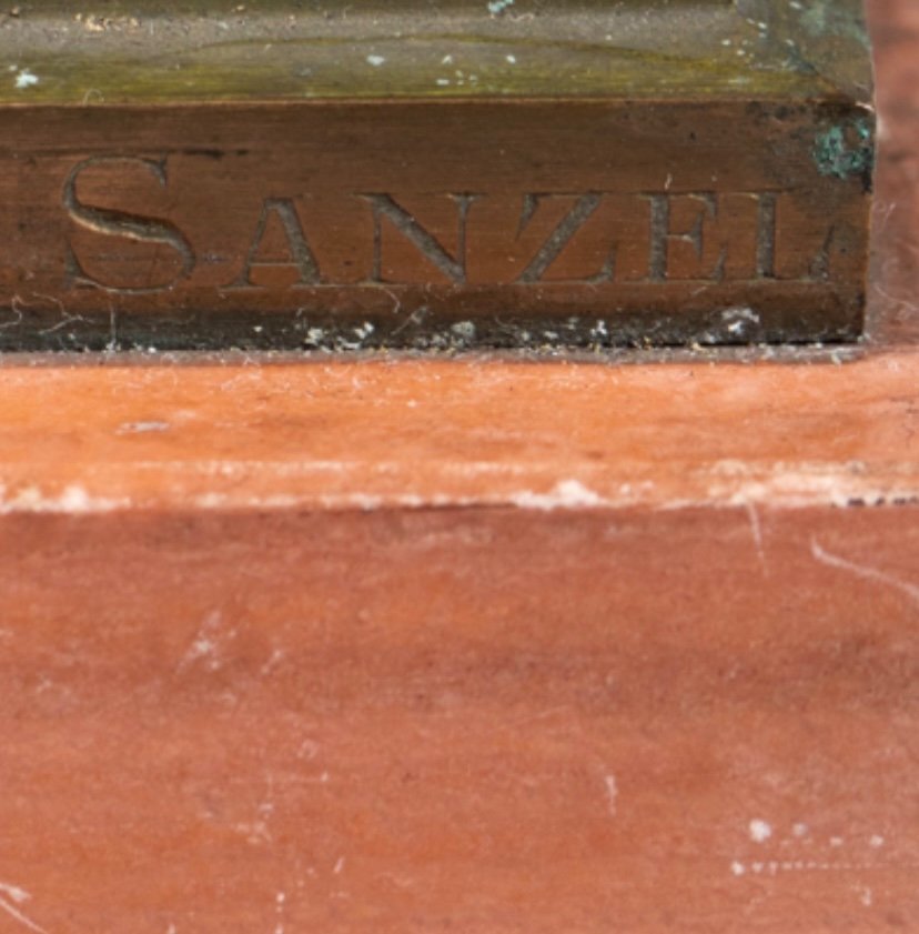 Félix Sanzel (1829-1883) Sculpture En Bronze -photo-7