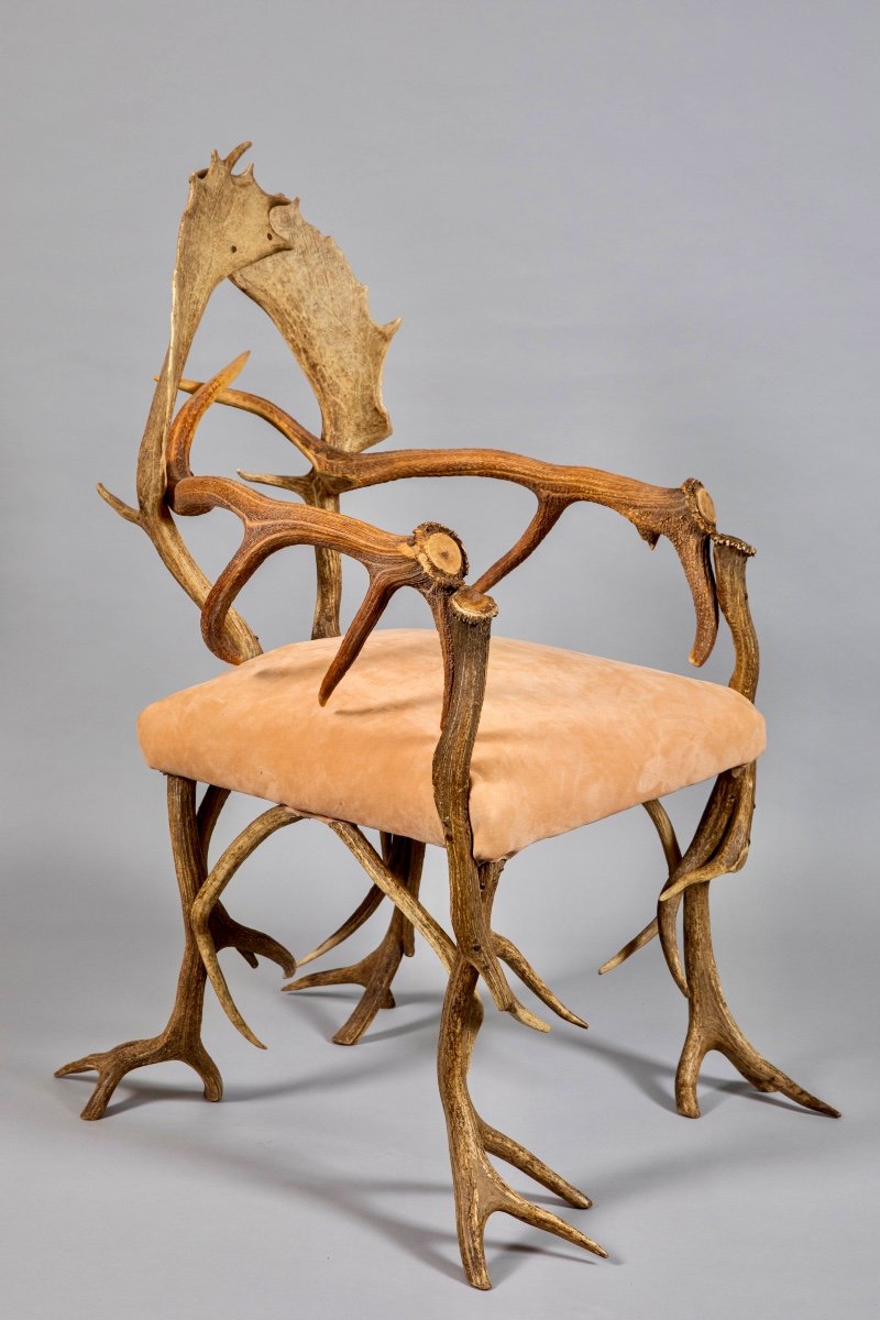 Deer Antler Cabriolet Backrest Armchairs-photo-4