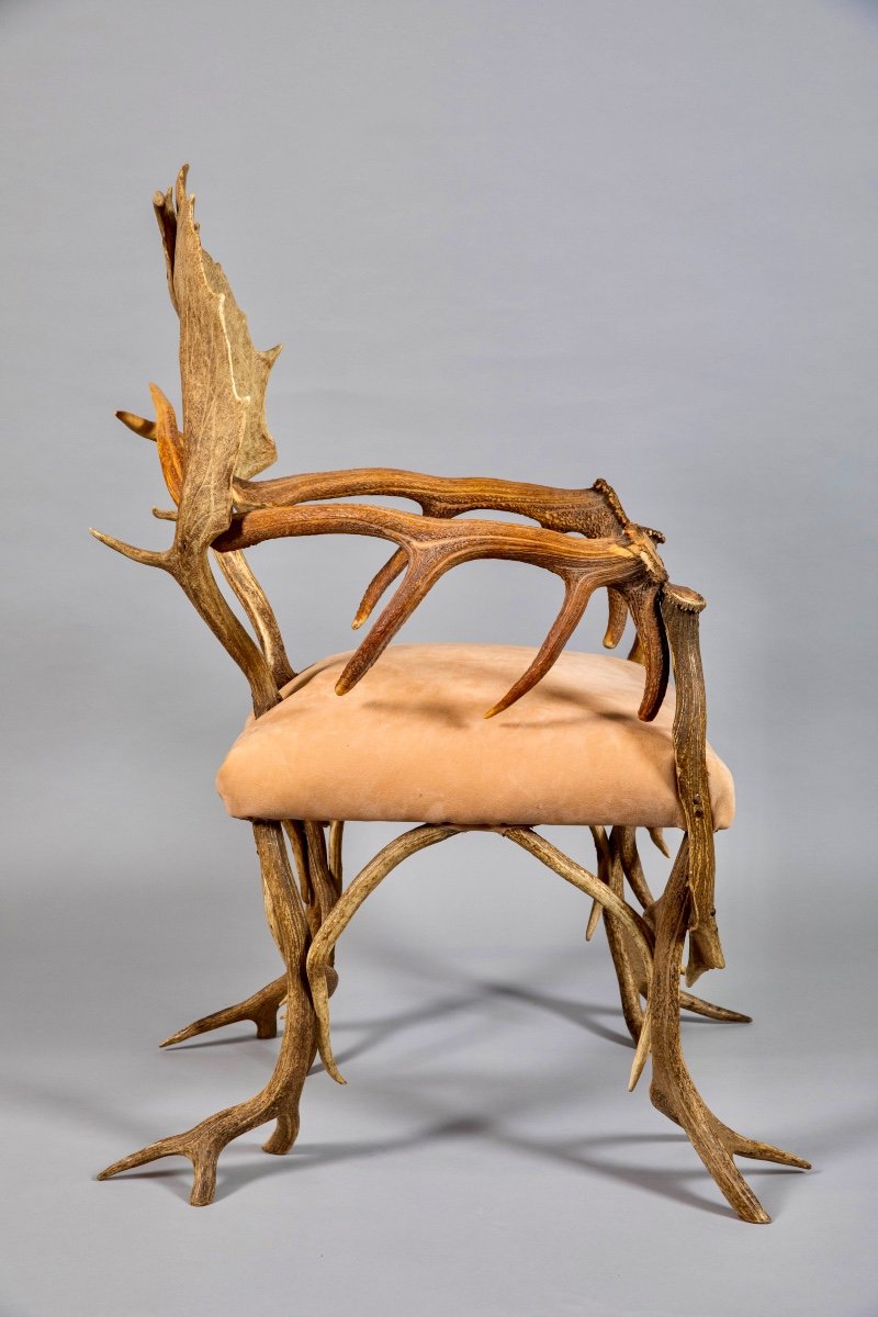 Deer Antler Cabriolet Backrest Armchairs-photo-6