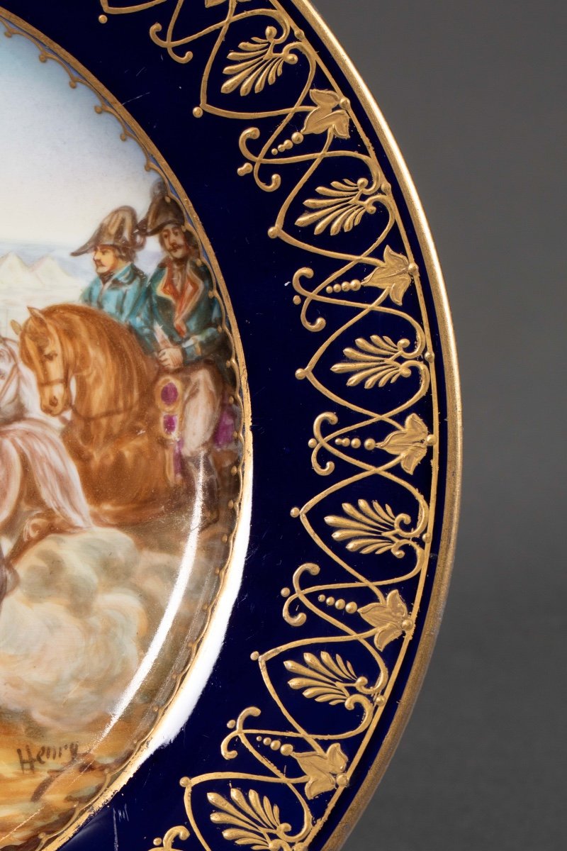 Porcelain Plate Decorated With A Napoleonic Scene -photo-3