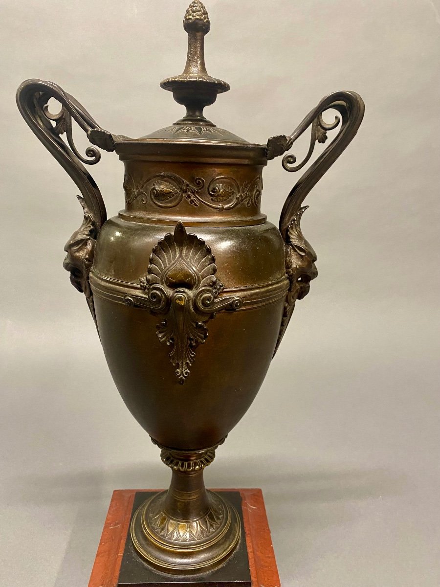 Paire De Grande Vases En Bronze, Période Napoléon III.-photo-7