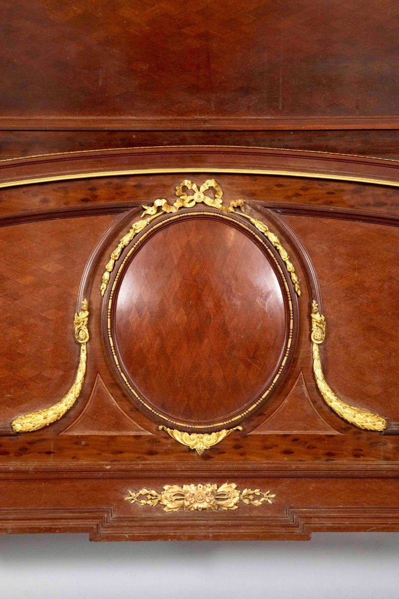 Louis XVI Style Napoleon III Bed In Mahogany -photo-4