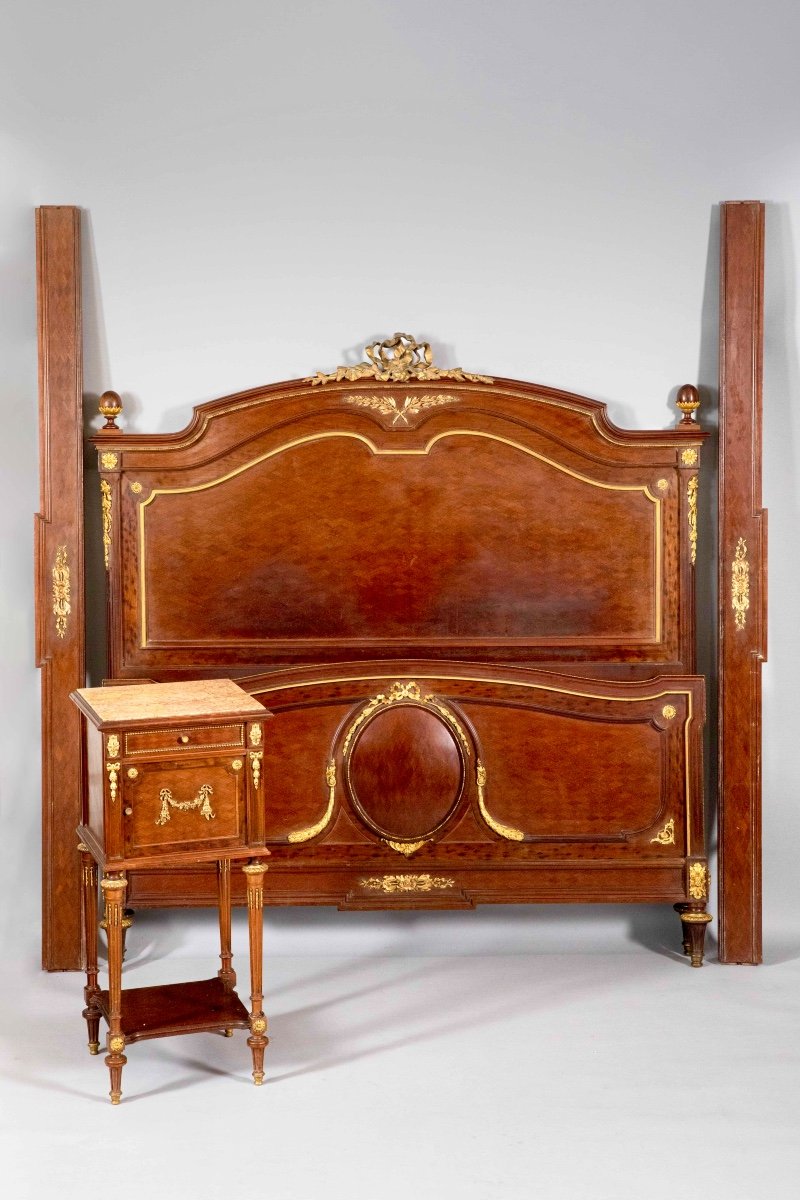 Louis XVI Style Napoleon III Bed In Mahogany 