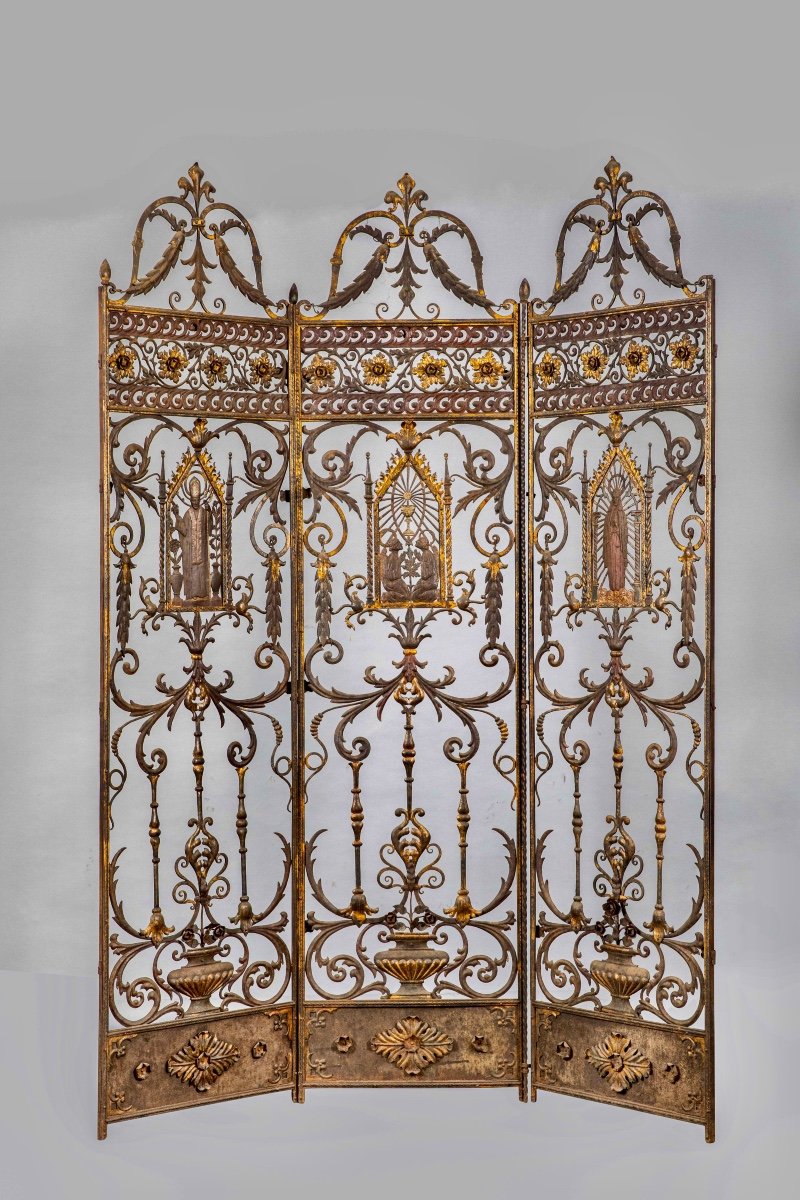 Religious Wrought Iron Screen 