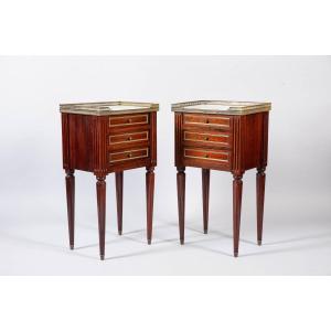 Pair Of Mahogany Bedside Tables 