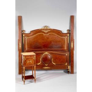 Louis XVI Style Napoleon III Bed In Mahogany 